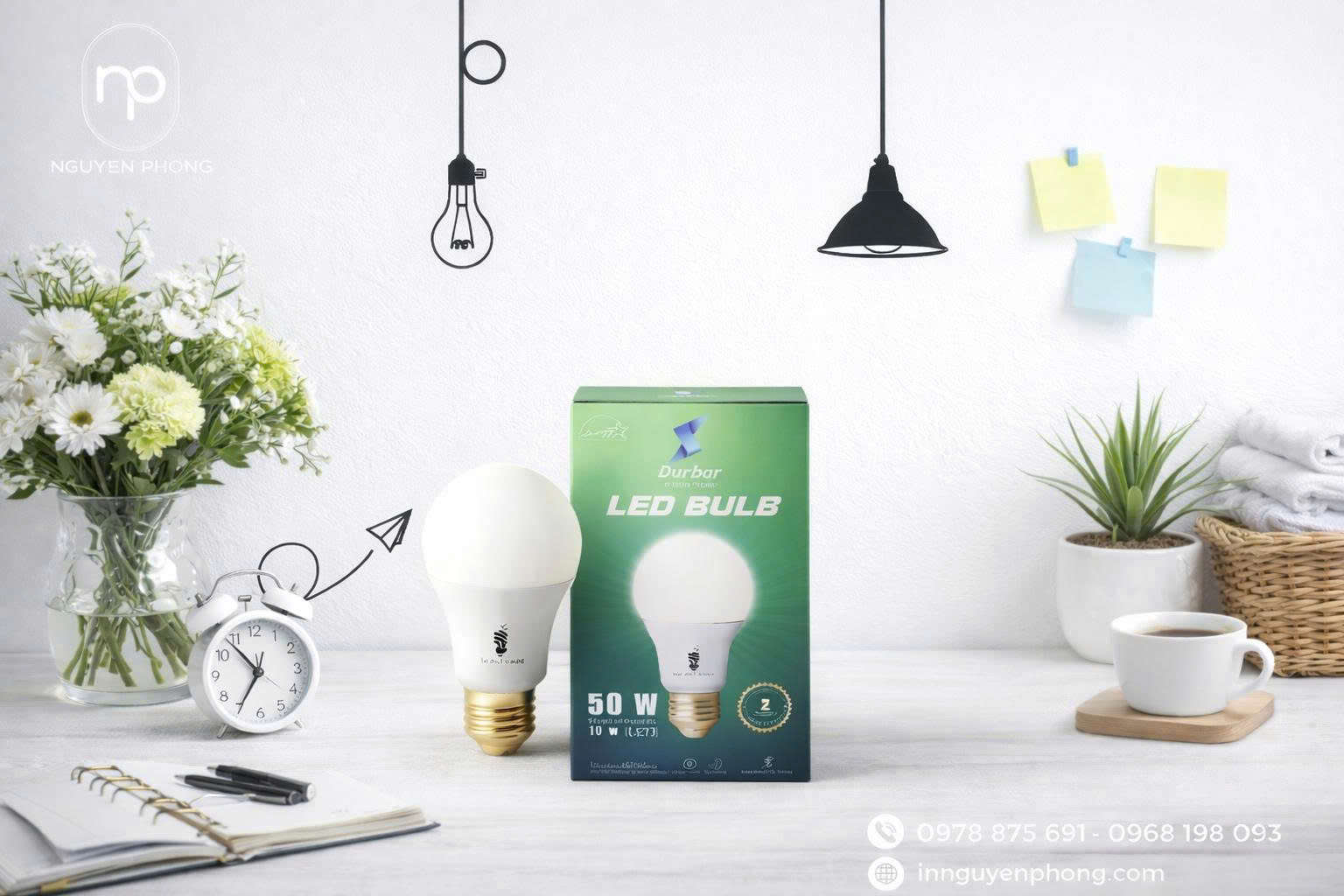 Mẫu in hộp đựng bóng đèn 50W